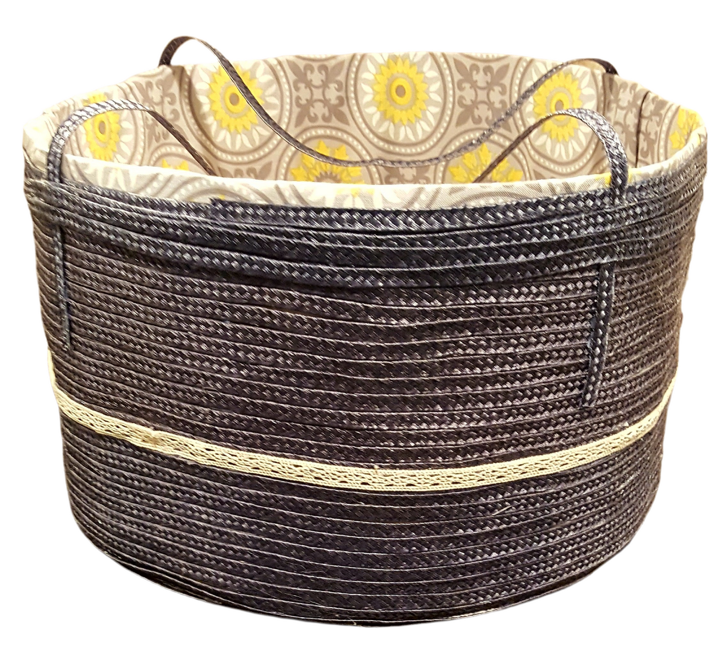 Boho grey basket