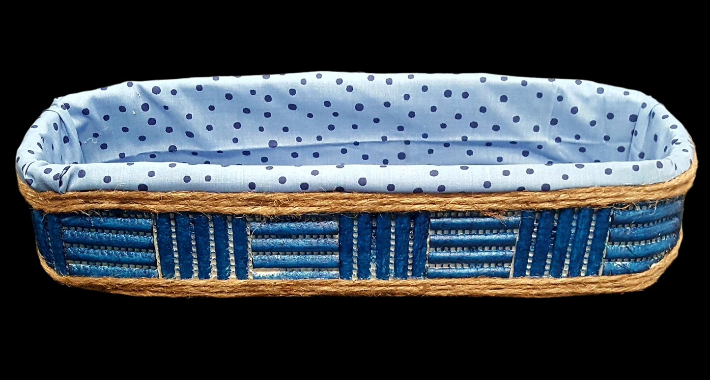 Retro blue long tray