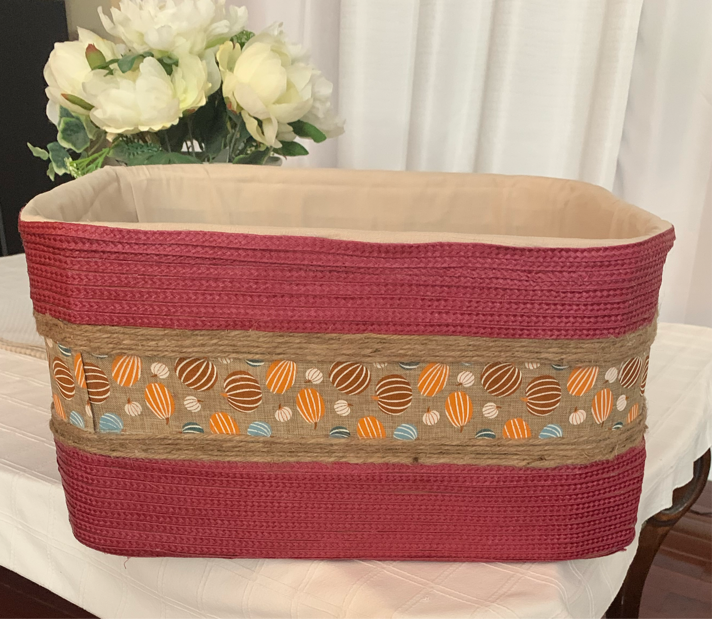 Bohemian red basket