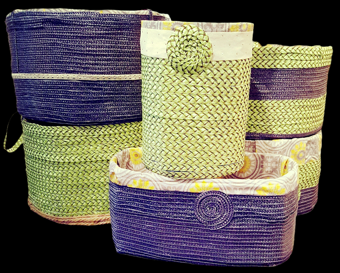 Boho design baskets