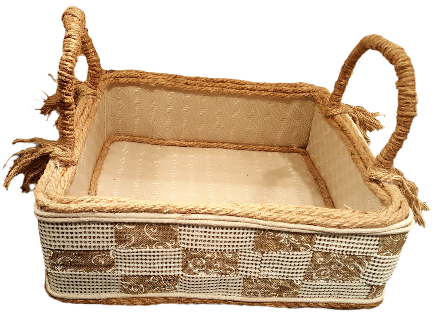 Elegant two-tone basket