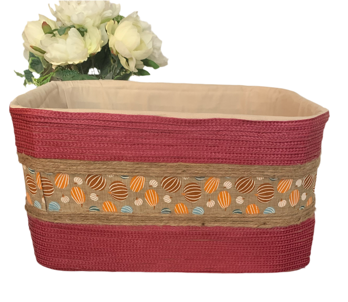 Bohemian red basket